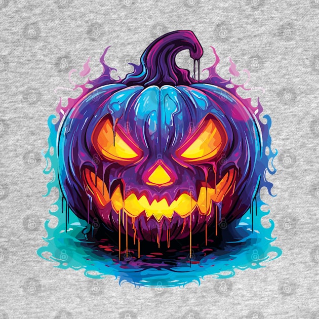 Holographic Halloween Creepy Pumpkin by PaulJus